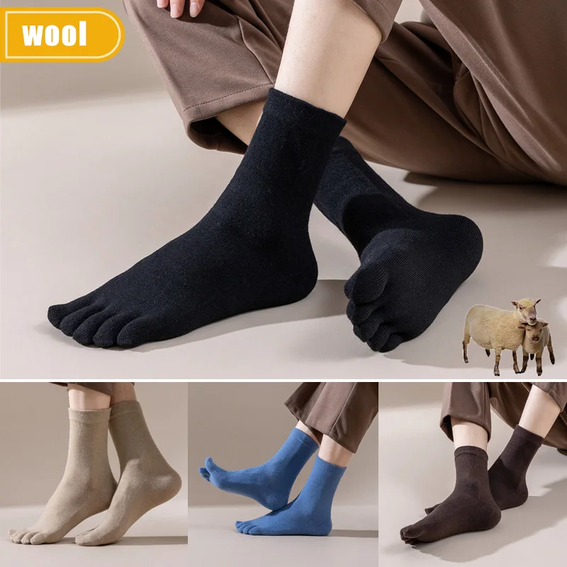 Thermal Sock Wool - Kaos Kaki Lima Jari Pria dari