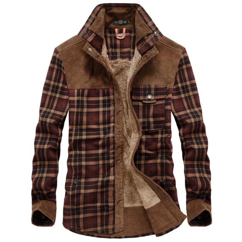 Flannel Shirt Lined - Jaket Pria Musim Dingin Anti Angin