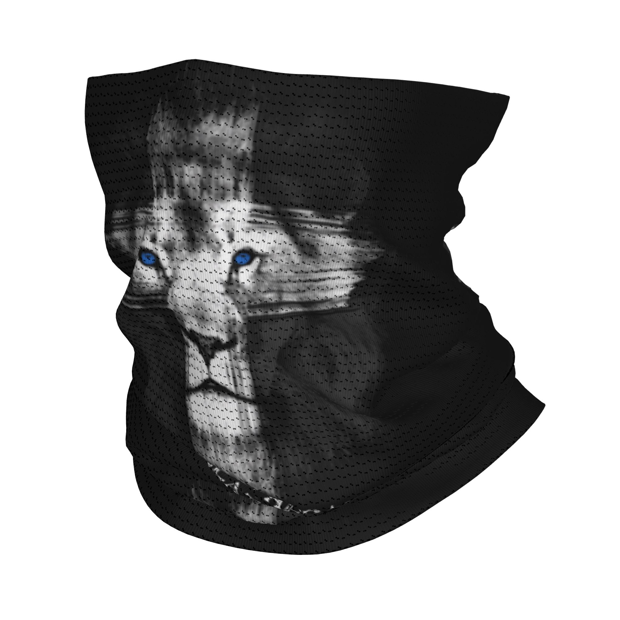 Neck Gaiter Fleece - Penutup Kepala Musim Dingin Motif Singa