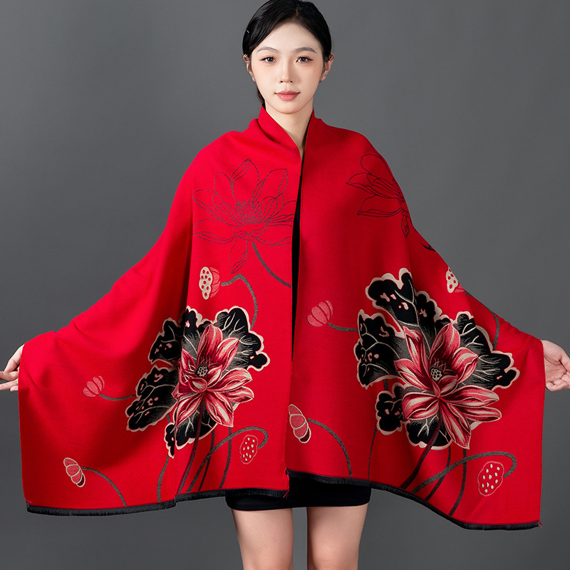 Shawl Wrap Winter - Syal Musim Dingin Wanita Syal Kasmir
