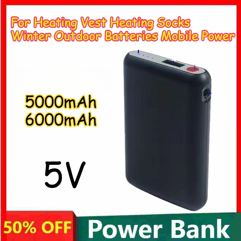Heated Vest Battery - Baterai 5000mAh 6000mAh 5V Isi Ulang