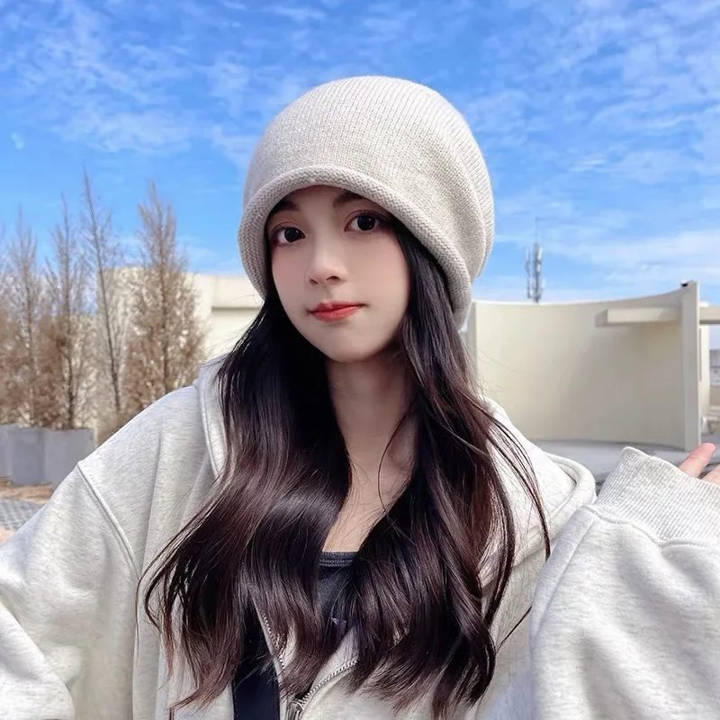 Knit Beanie Hat Warm - Topi Rajut Wanita Musim Dingin Hangat