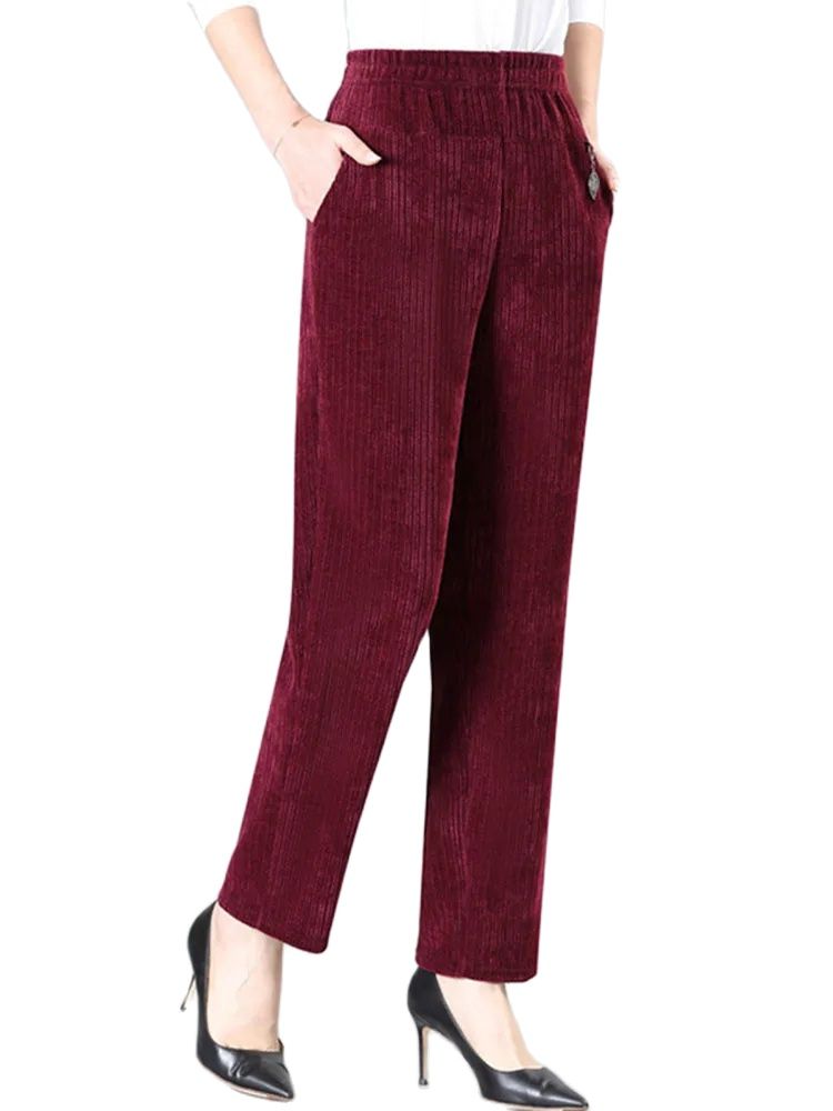 Corduroy Pant Warm - Celana korduroi XL-8XL kebesaran wanita, celana