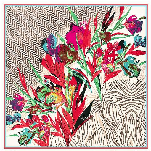 Shawl Wrap Winter - Syal sutra persegi merek mewah 130x130cm
