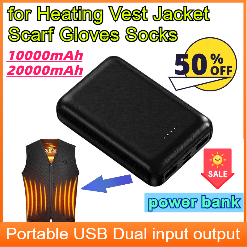 Heated Vest Battery - Power Bank Baterai Pemanas 20000mAh Pengisi