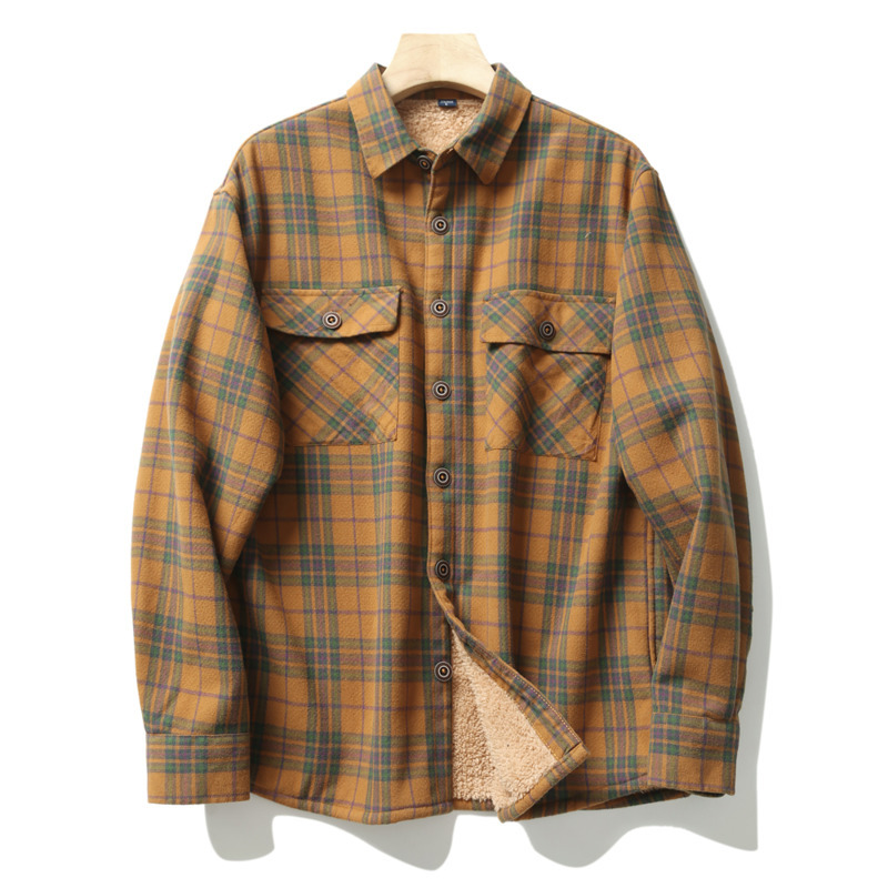 Flannel Shirt Lined - Kemeja Flanel Kotak-kotak Pria Jaket Musim