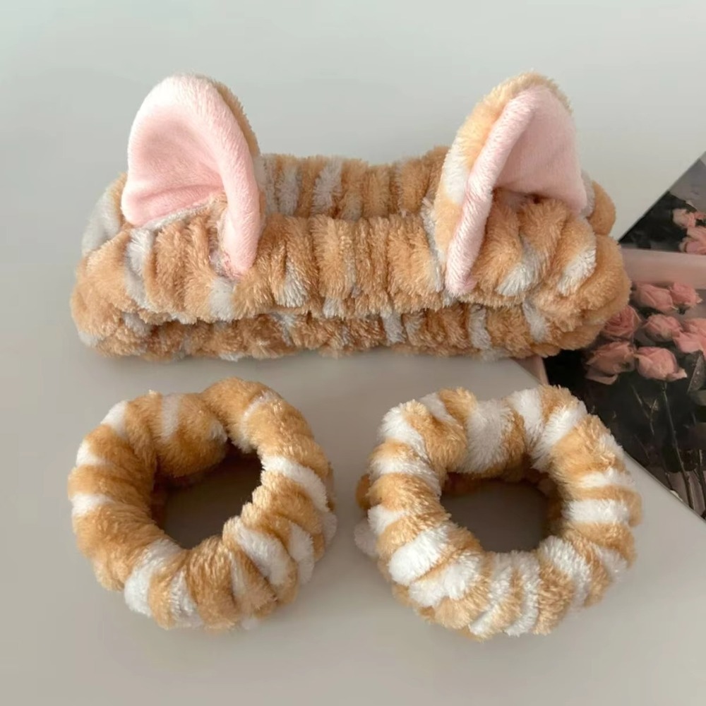 Winter Headband Fleece - 3 Buah/Set Ikat Kepala Mewah Telinga