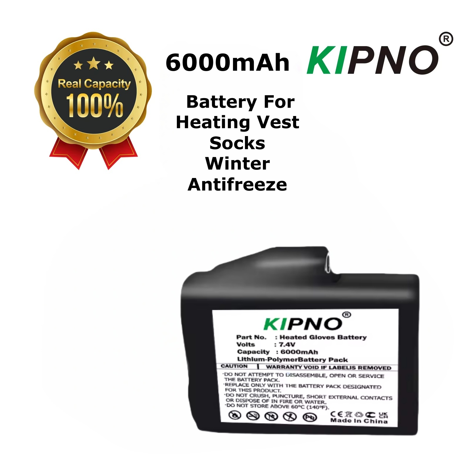 Heated Vest Battery - Baterai Sarung Tangan Pemanas 7.4V 6000mah