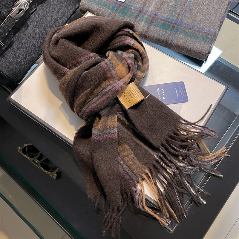 Wool Scarf Men - Syal Pria Wol Murni 100% Berkualitas