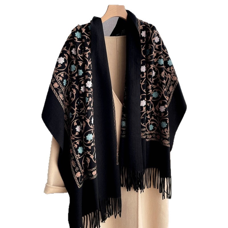 Cashmere Pashmina Wrap - Selendang Kasmir Bordir Baru 2025 untuk