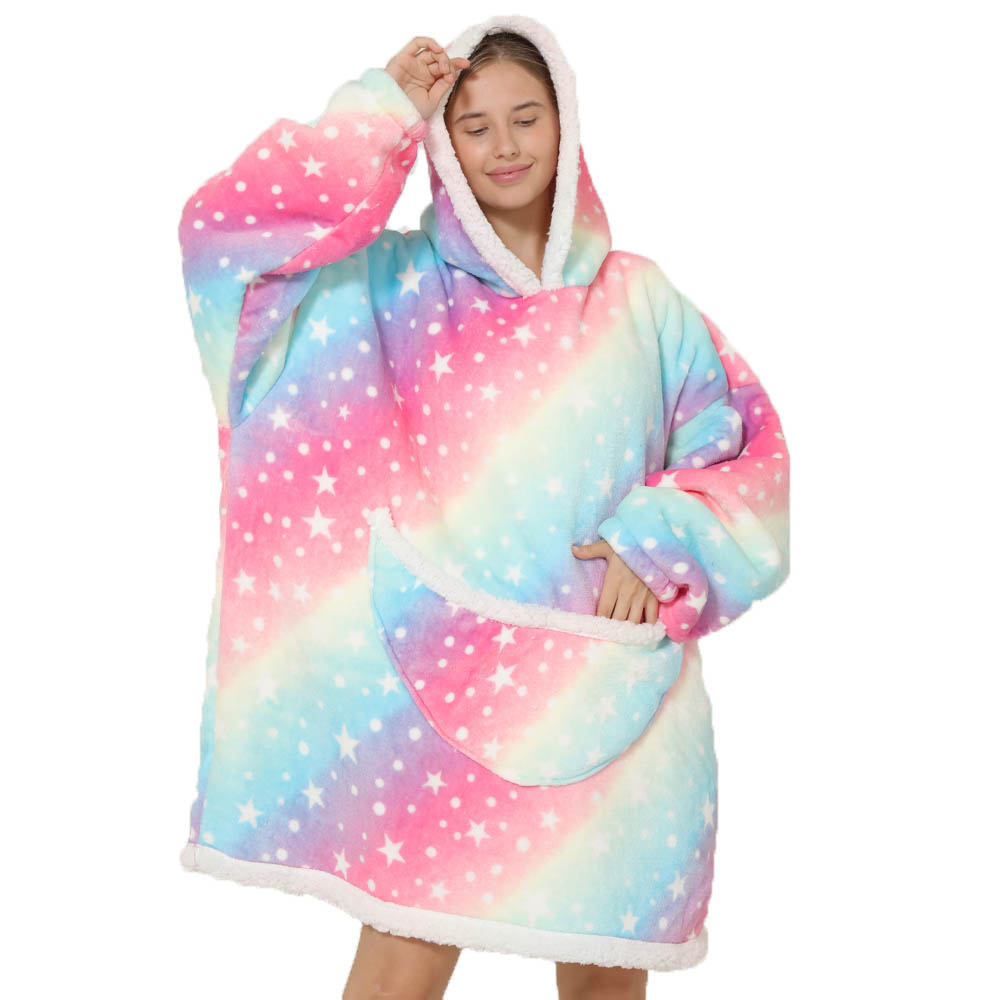 Selimut Hoodie malas ukuran be - Sherpa Hoodie Fleece ulasan dan harga