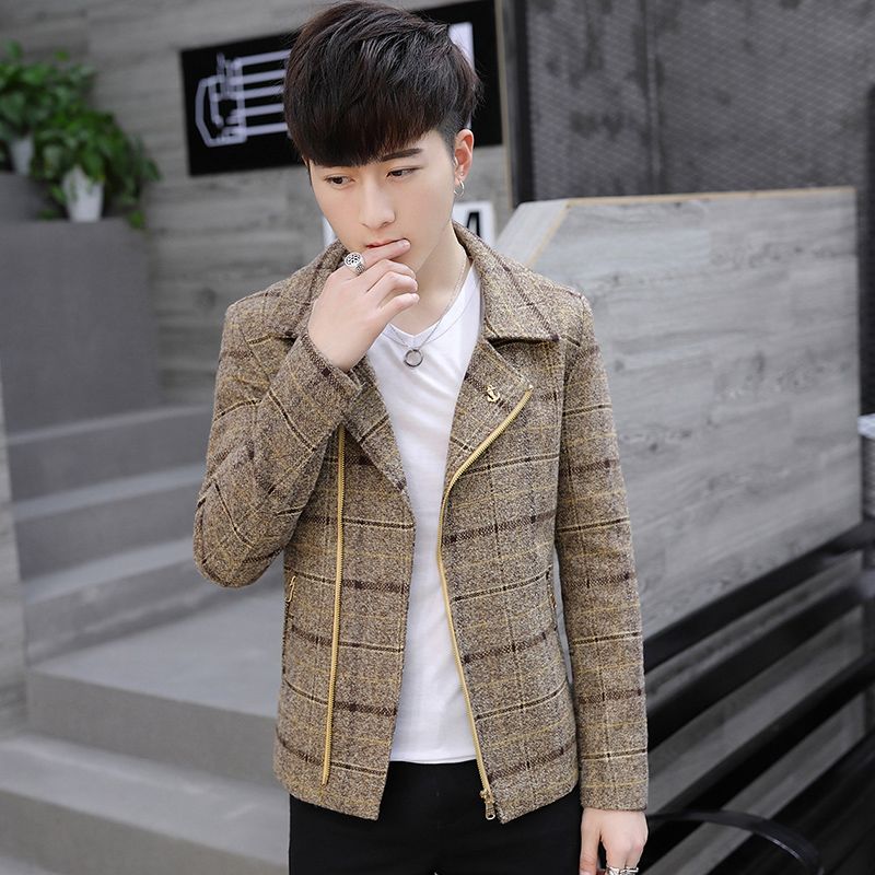 Jas Pria Pendek Campuran Wol M - Wool Coat Peacoat ulasan dan harga