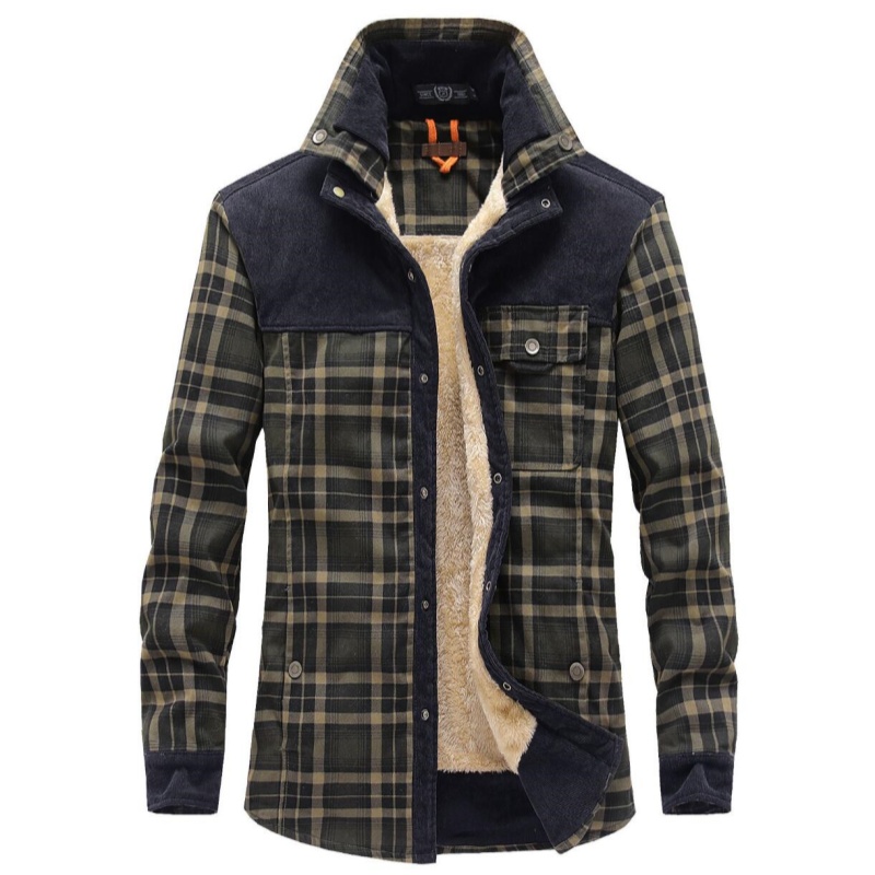 Jaket Pria Musim Dingin Anti A - Flannel Shirt Lined ulasan dan harga