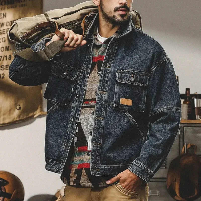 Jaket Denim Kasual Pria Musim  - Down Jacket Packable ulasan dan harga