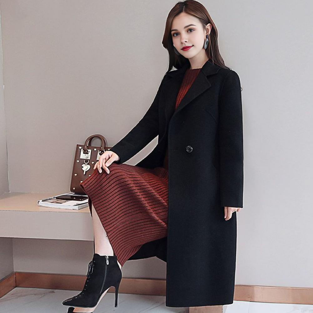 Mantel Wol Wanita Warna Solid, - Wool Coat Peacoat ulasan dan harga