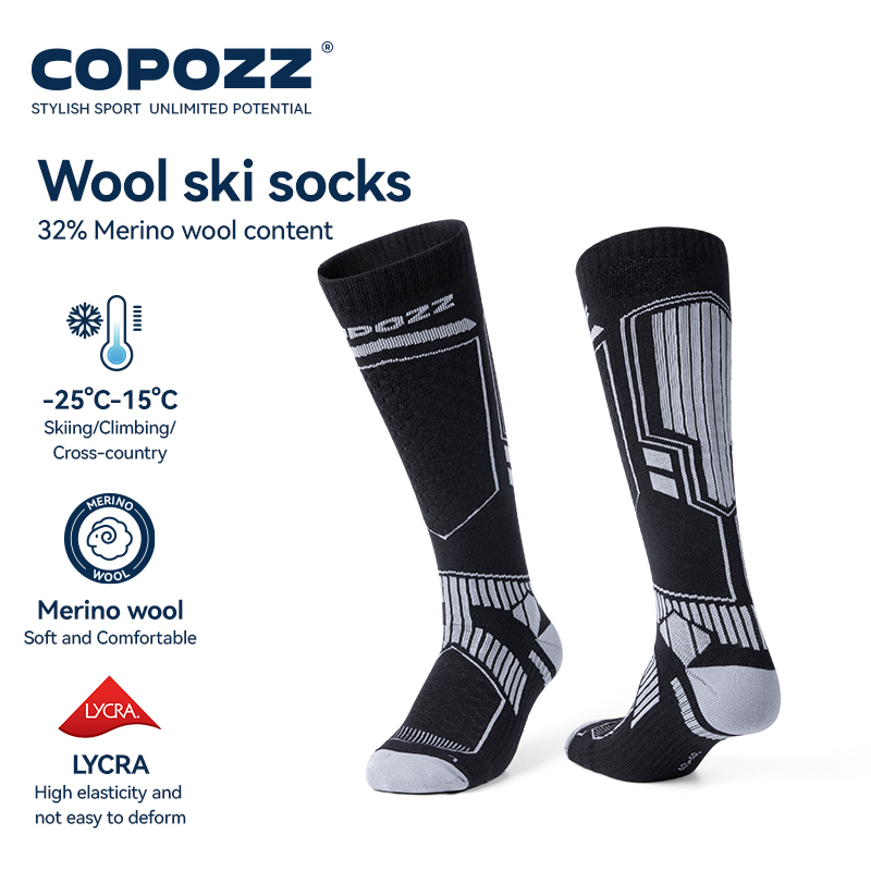 COPOZZ Kaus Kaki Ski Musim Din - Thermal Sock Wool ulasan dan harga