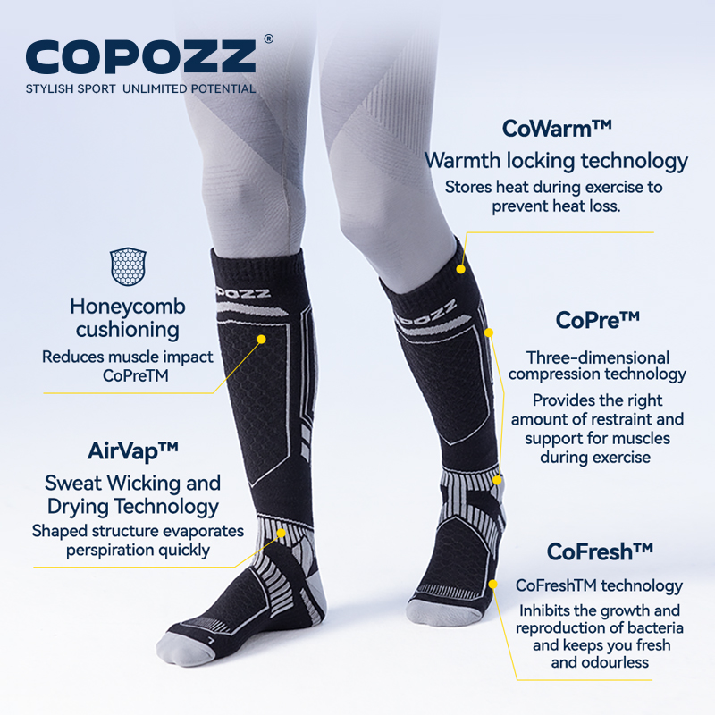 COPOZZ Kaus Kaki Ski Musim Din - Thermal Sock Wool ulasan dan harga