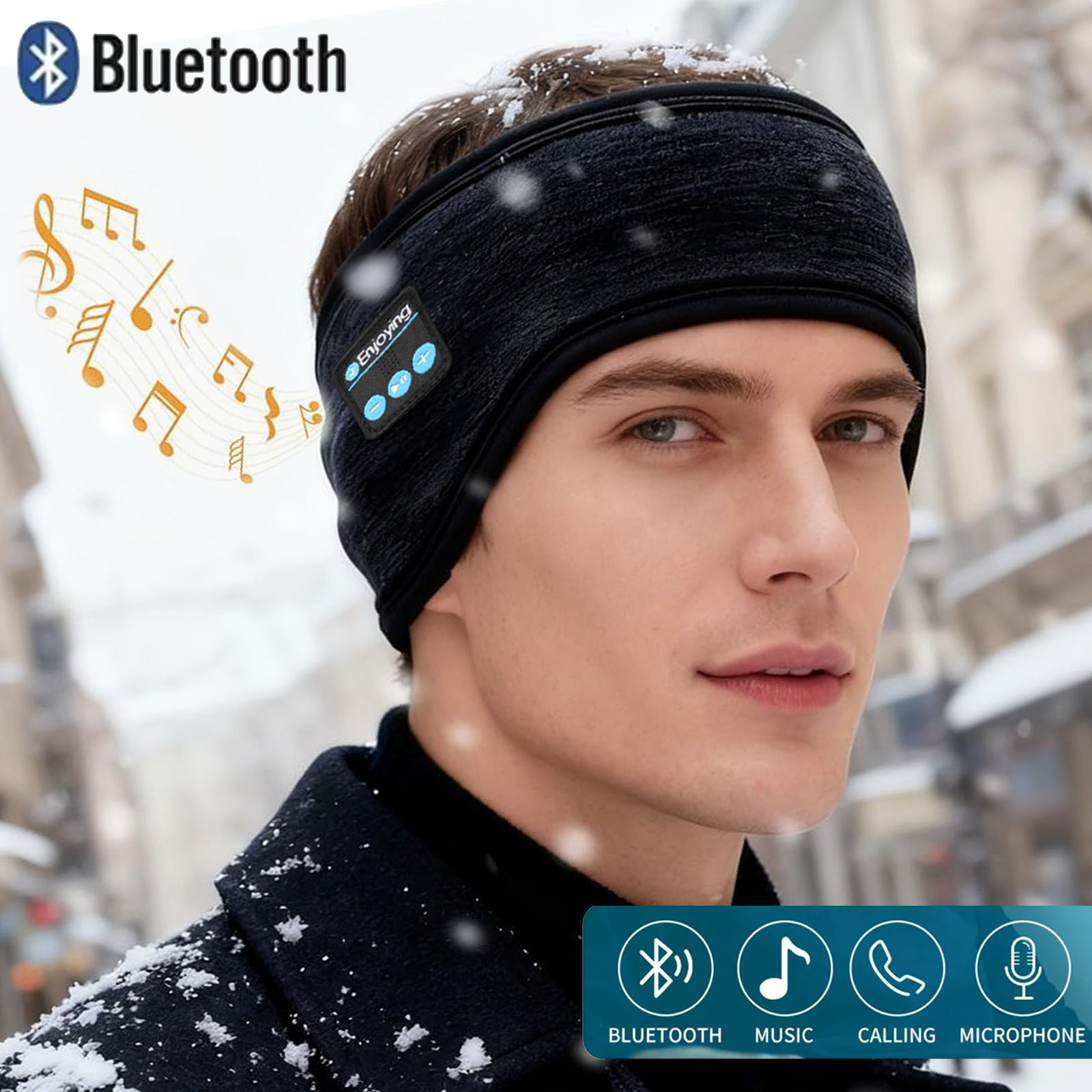 Headphone Bluetooth Nirkabel H - Winter Headband Fleece ulasan dan harga