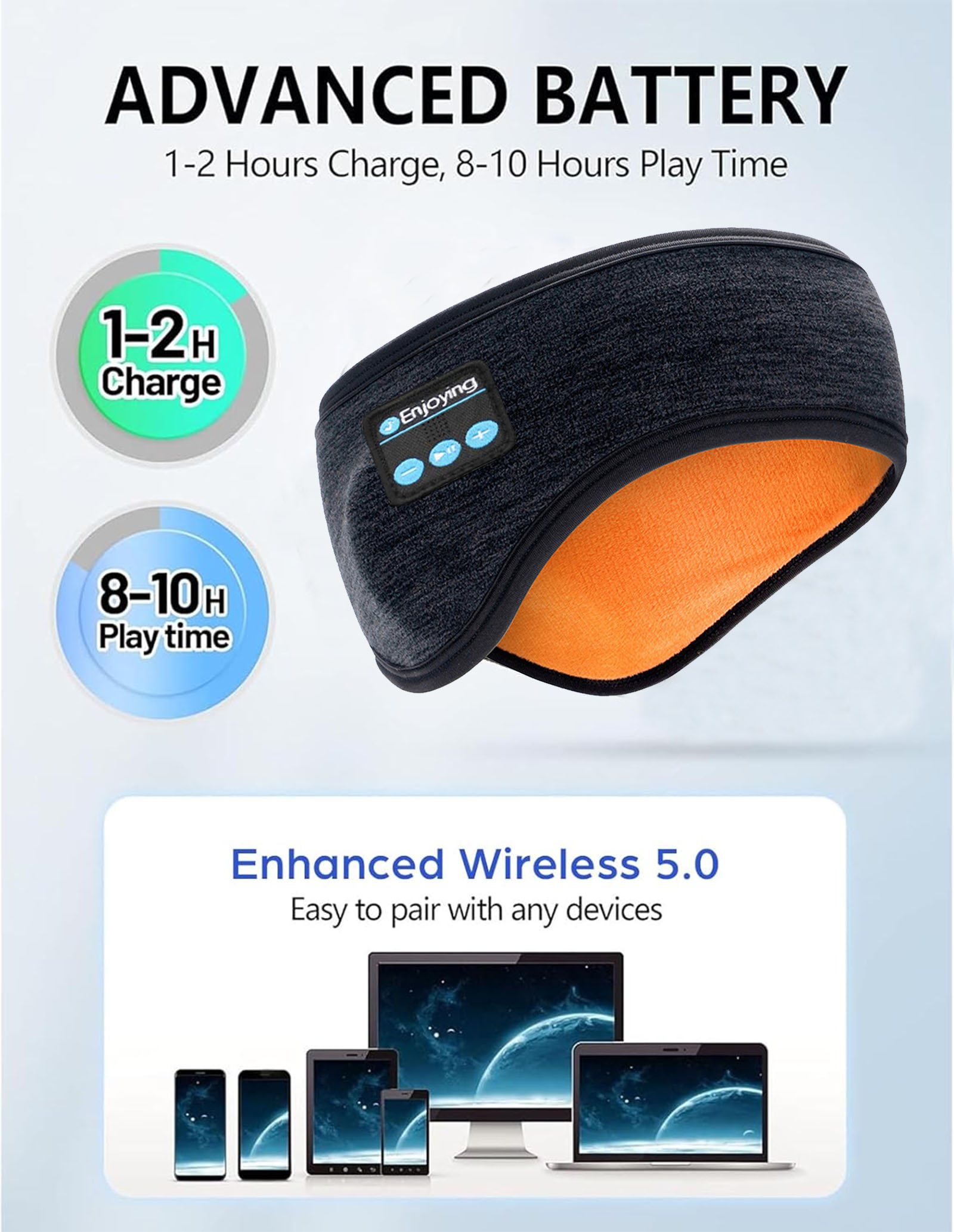 Headphone Bluetooth Nirkabel H - Winter Headband Fleece ulasan dan harga
