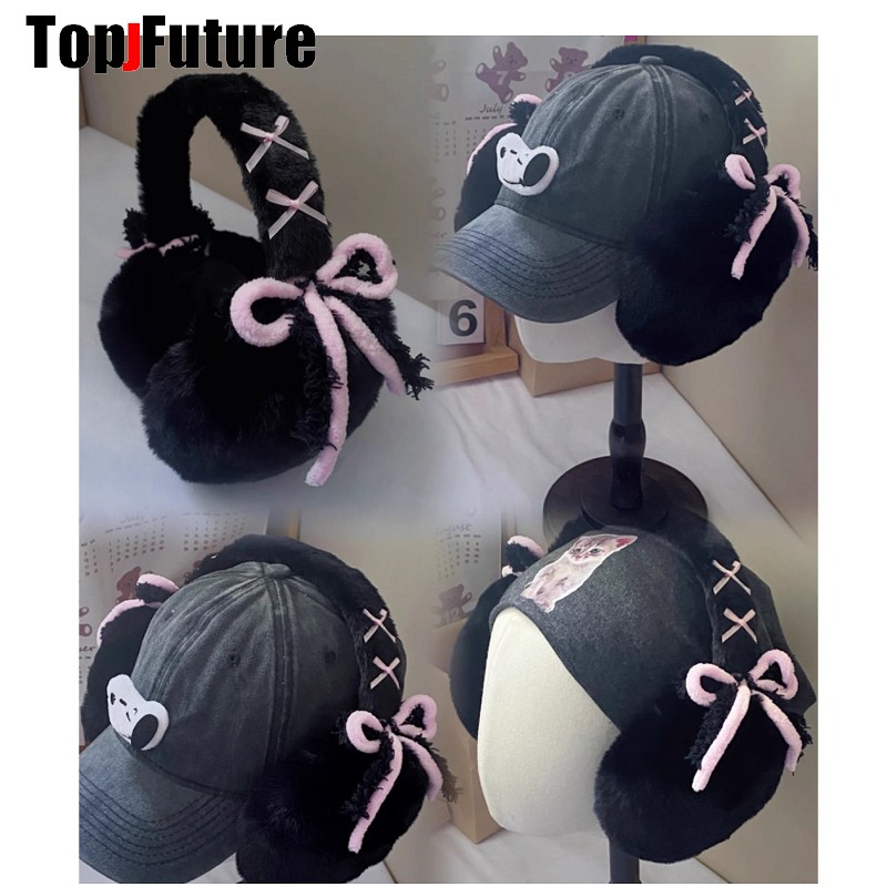 Harajuku Y2k earmuff hangat wa - Earmuffs Foldable ulasan dan harga