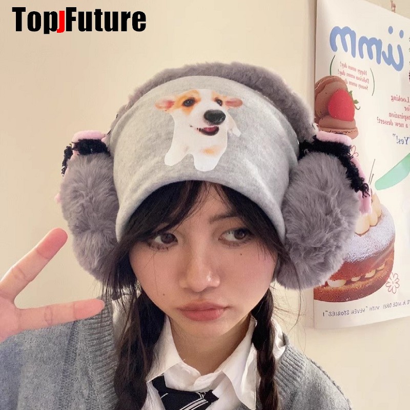 Harajuku Y2k earmuff hangat wa - Earmuffs Foldable ulasan dan harga