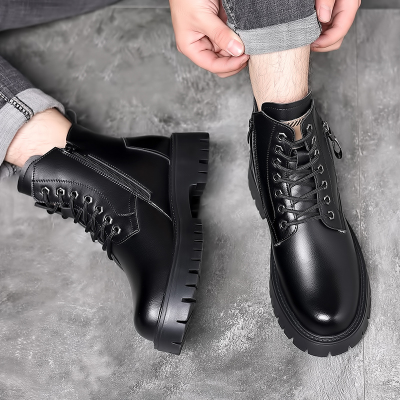 Sepatu Bot Kulit Asli Klasik P - Waterproof Winter Boot ulasan dan harga