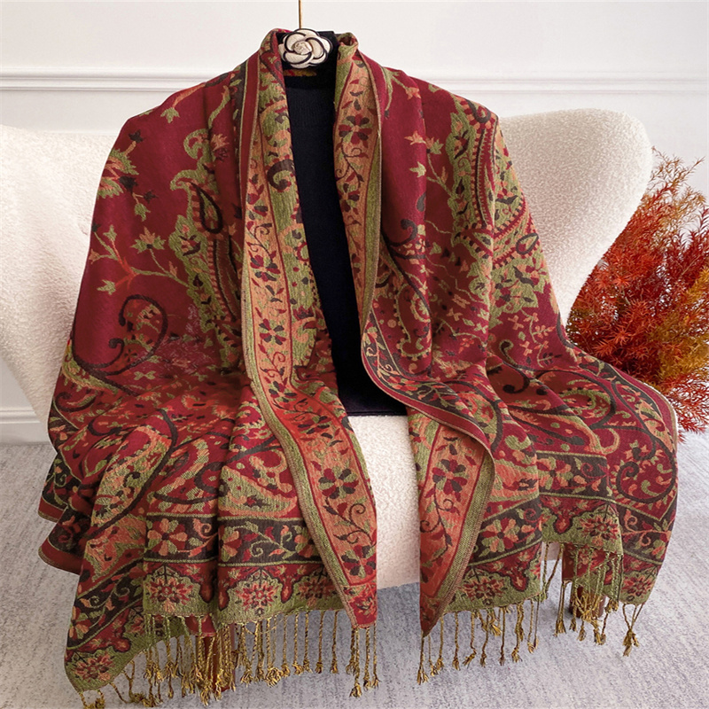 Syal Wanita Kasmir Mewah Berme - Cashmere Pashmina Wrap ulasan dan harga
