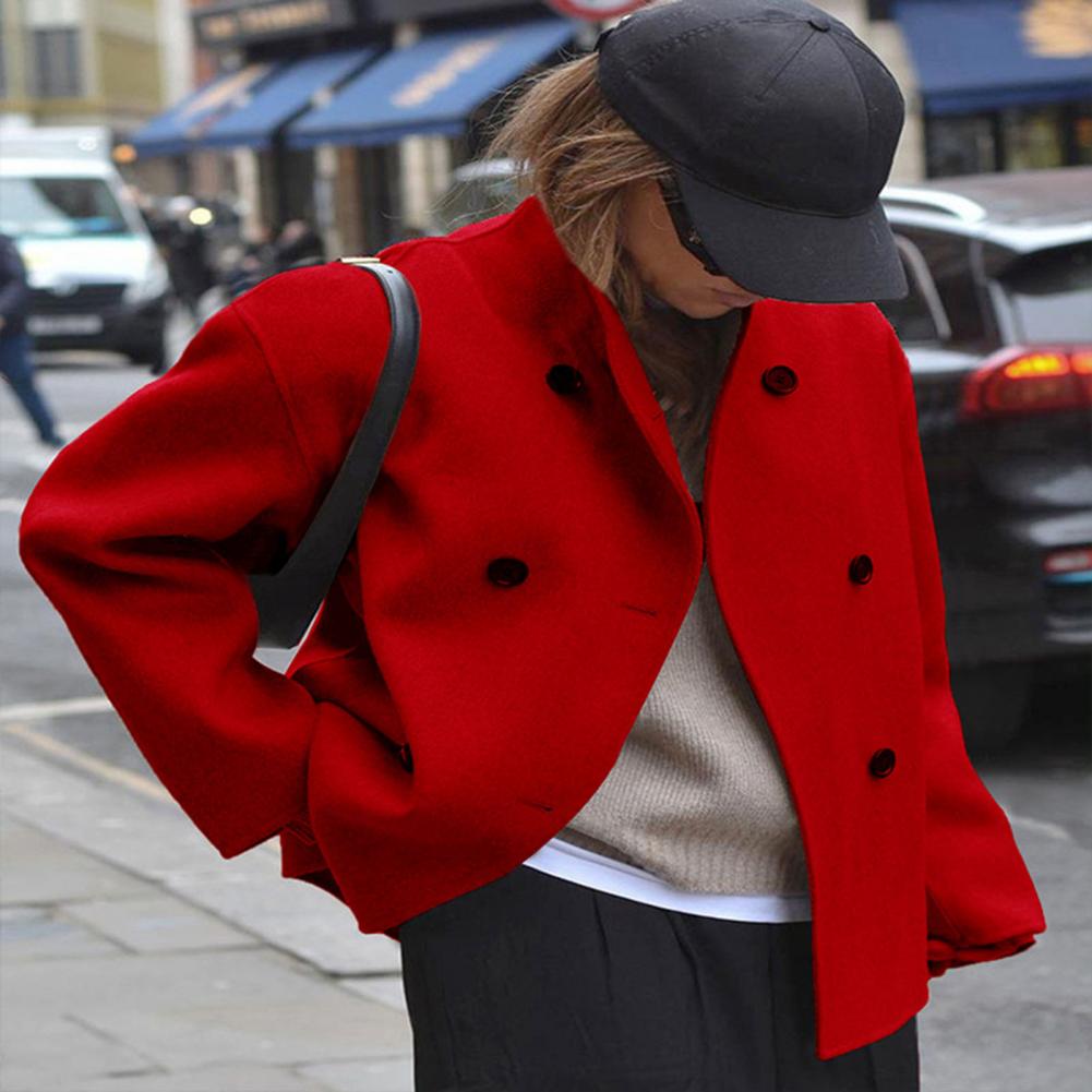 Jaket wol pendek wanita musim  - Wool Coat Peacoat ulasan dan harga