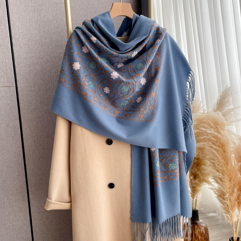 Selendang Kasmir Bordir Baru 2 - Cashmere Pashmina Wrap ulasan dan harga