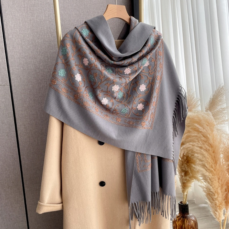 Selendang Kasmir Bordir Baru 2 - Cashmere Pashmina Wrap ulasan dan harga