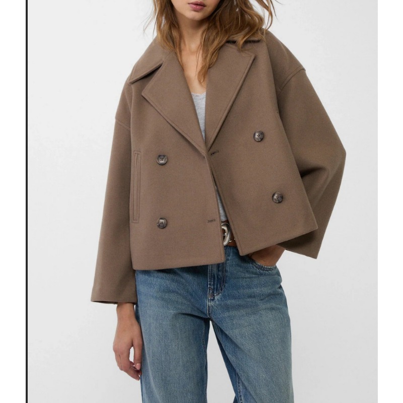 Jas Peacoat Wanita Ukuran Besa - Wool Coat Peacoat ulasan dan harga