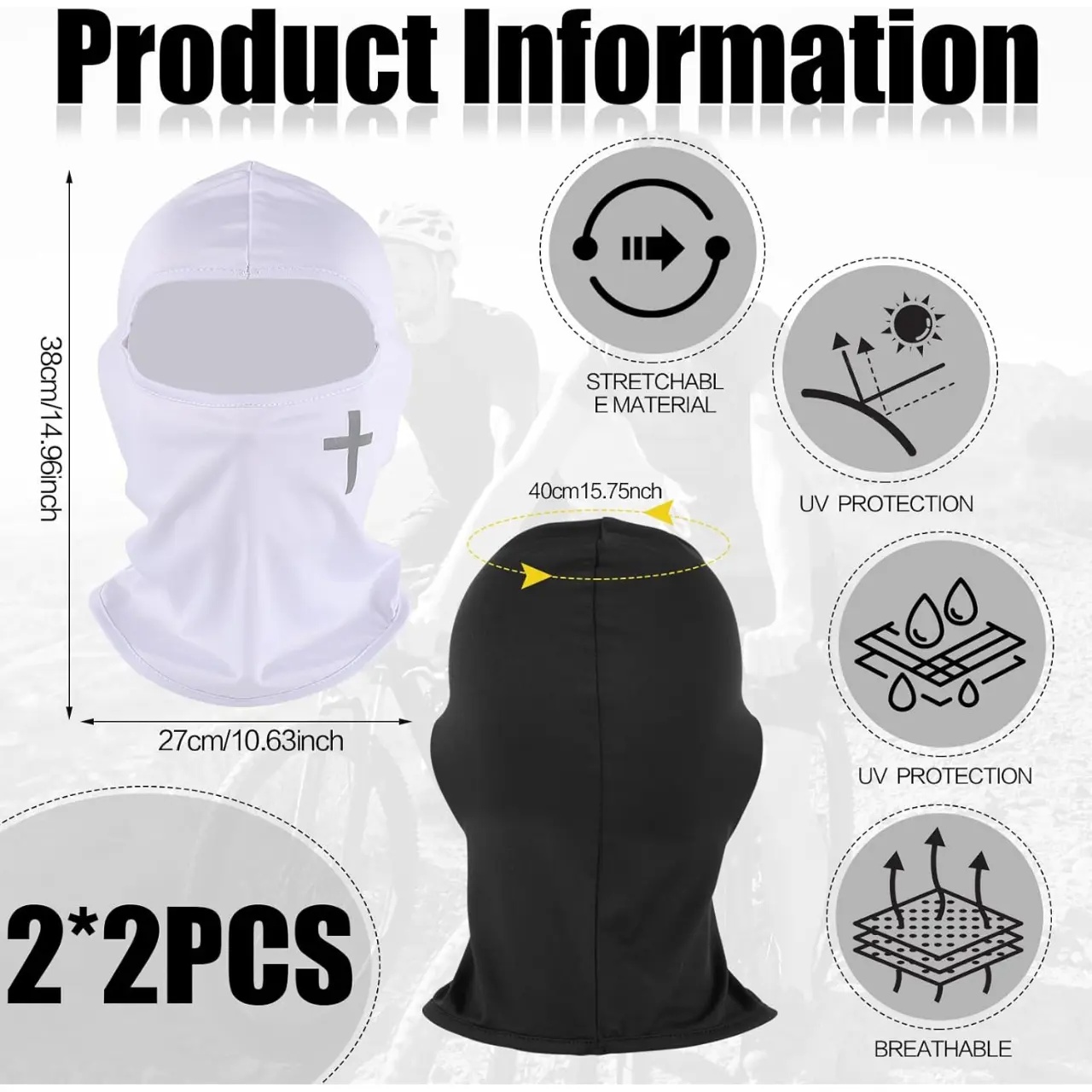 2 Buah Masker Wajah Penuh Penu - Balaclava Ski Mask ulasan dan harga