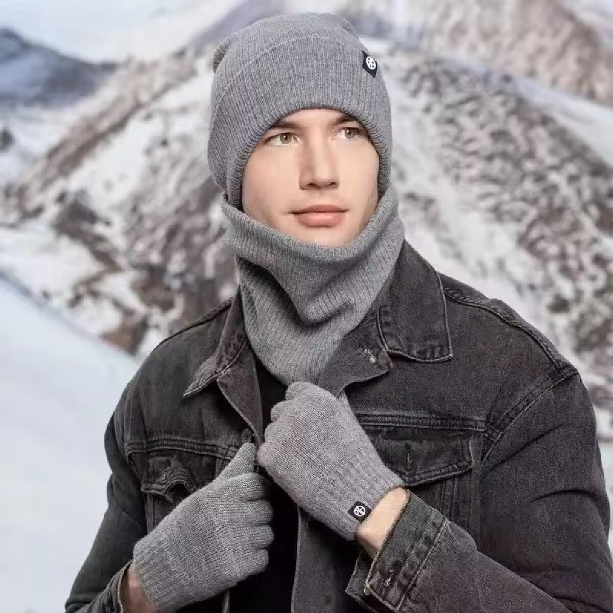 Topi kupluk Musim Dingin Pria  - Wool Scarf Men ulasan dan harga