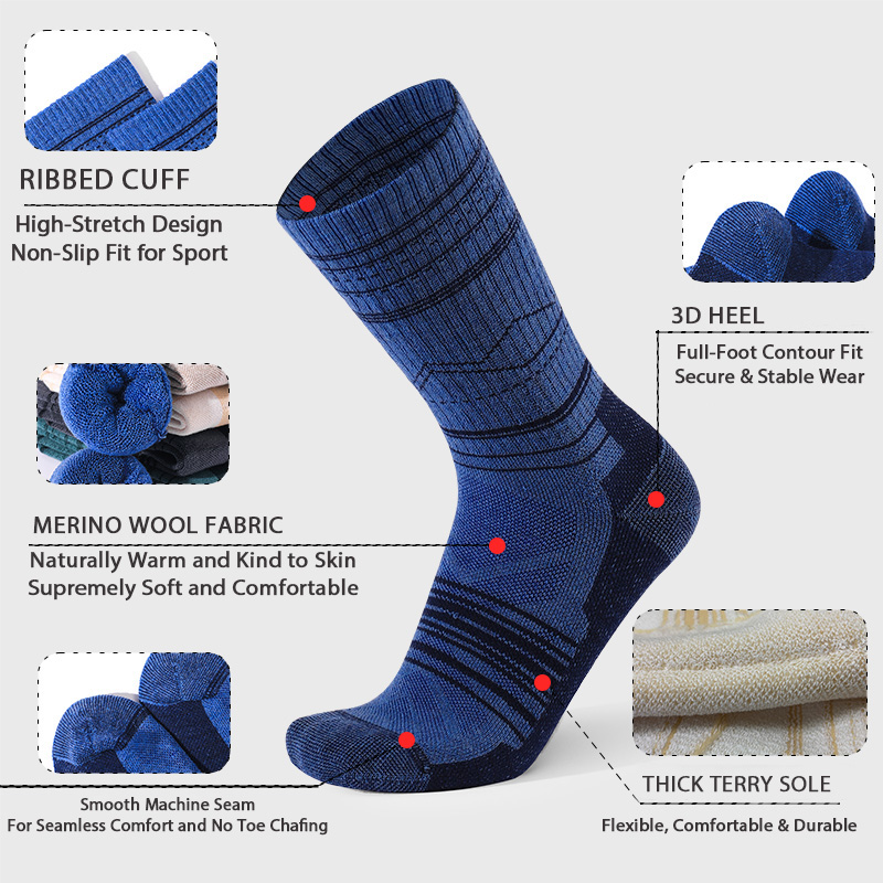 Kaus Kaki Boot Wol Merino, Ter - Thermal Sock Wool ulasan dan harga