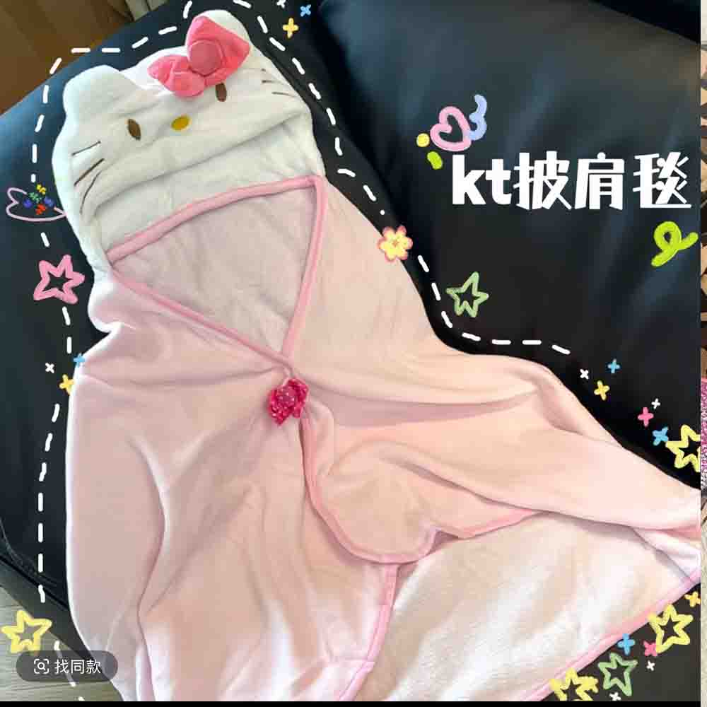 Selimut Hoodie Hello Kitty Luc - Shawl Wrap Winter ulasan dan harga