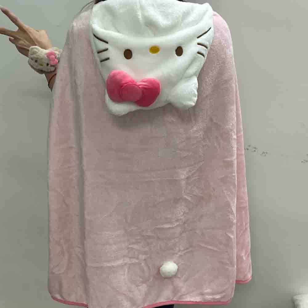 Selimut Hoodie Hello Kitty Luc - Shawl Wrap Winter ulasan dan harga
